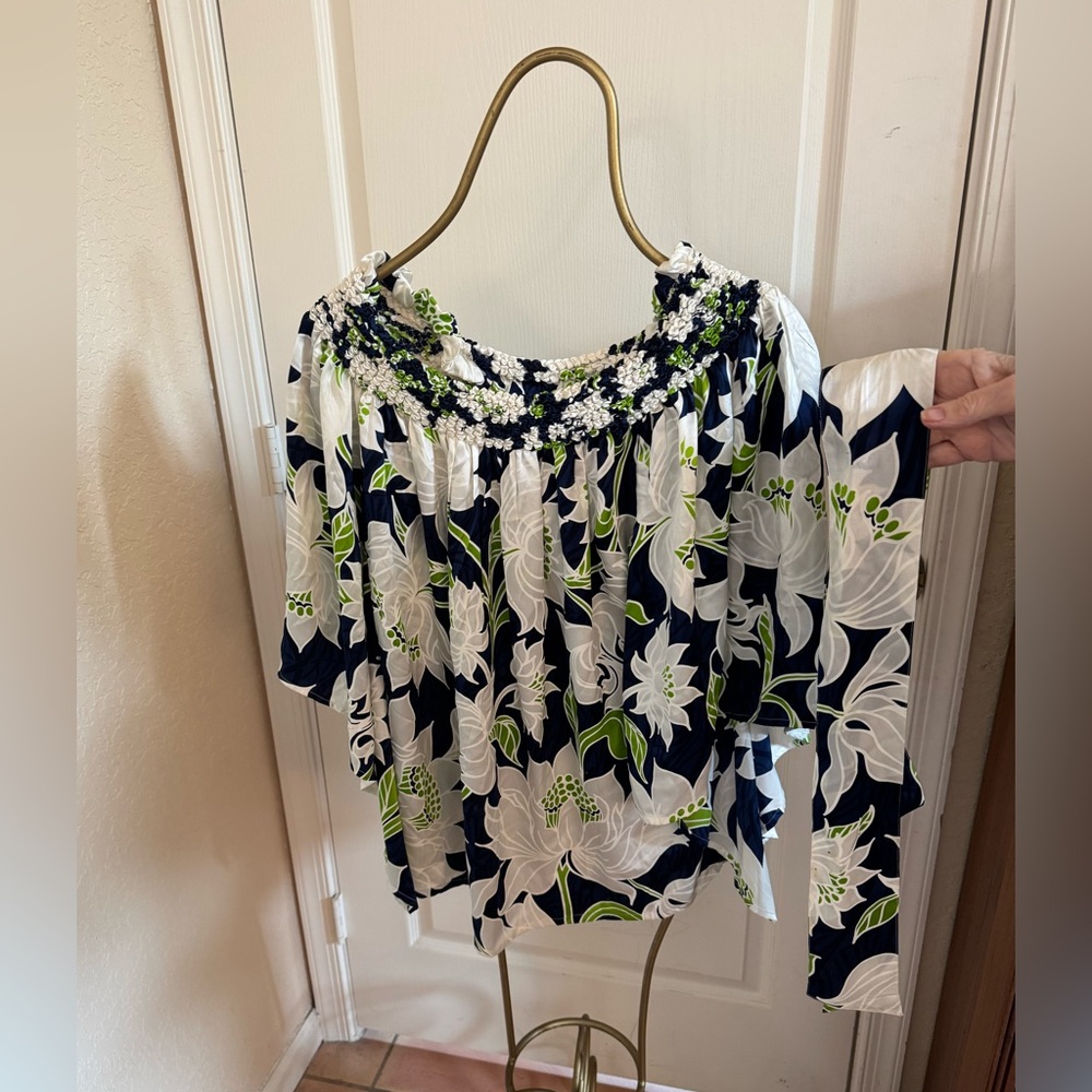 Escada Flowered Relaxed Blouse/Top